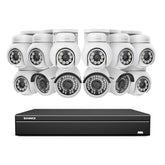 16 Channel 4K PoE Bullet & PT Security Camera System, 8MP Outdoor PoE IP Cameras, Pan & Tilt, ONVIF Supported NVR, Two-Way Audio, Smart Human/Vehicle Detection(8x PT Cameras+4x IP Cameras)